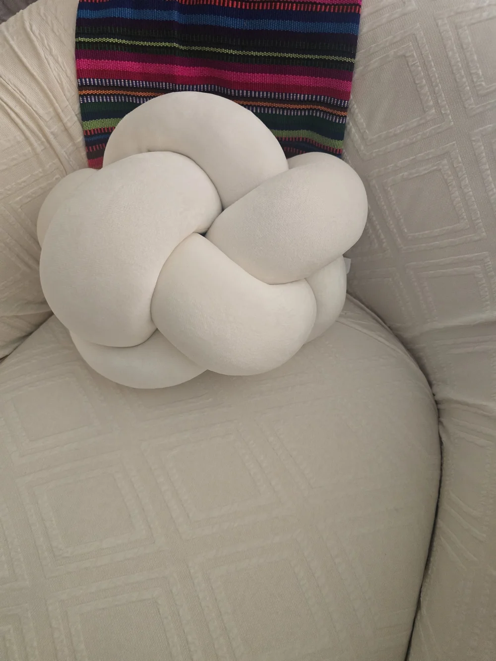 Room Essentials Cream Knot Throw Pillow